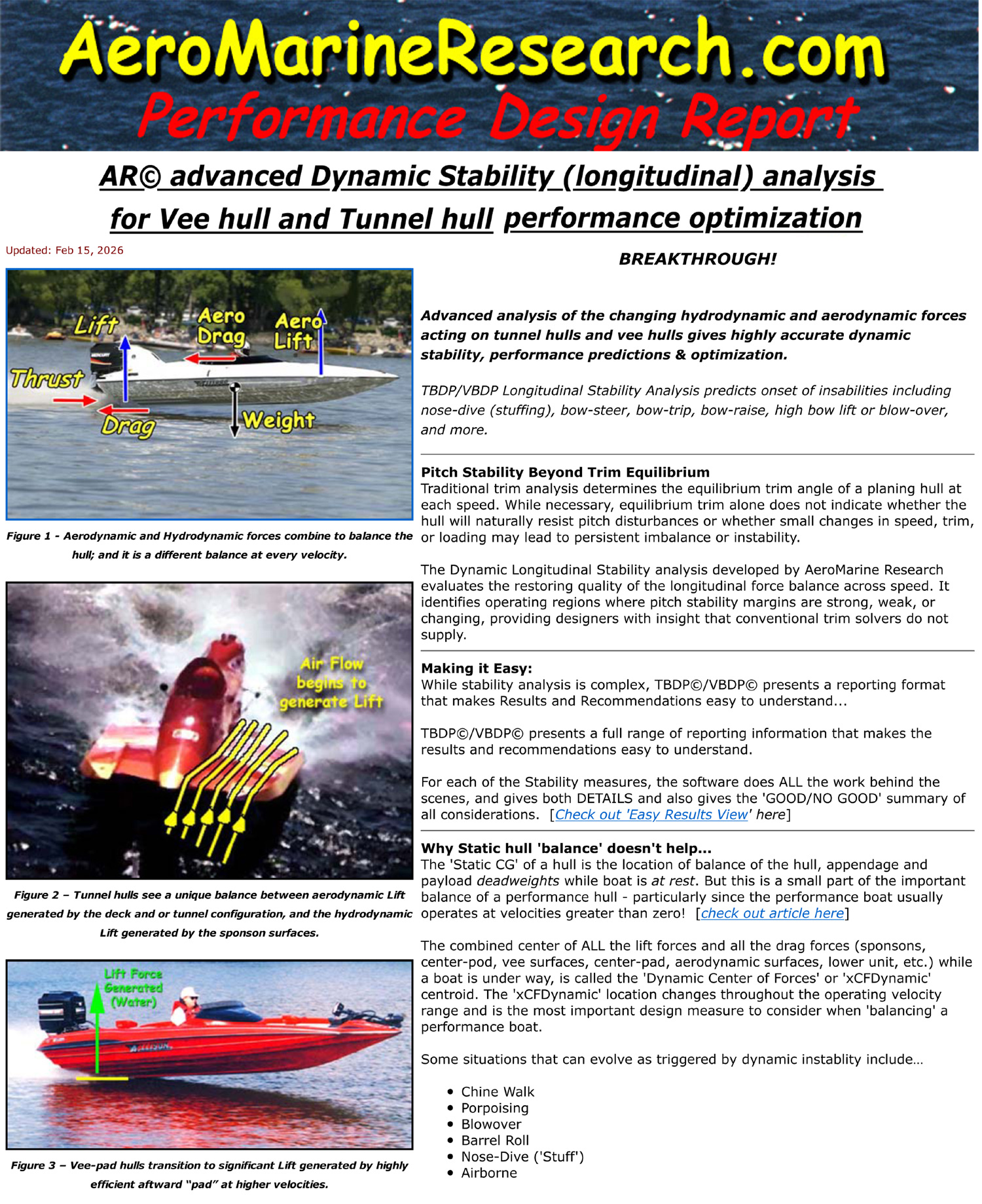 Dynamic Longitudinal Stability - AeroMarine Resesarch