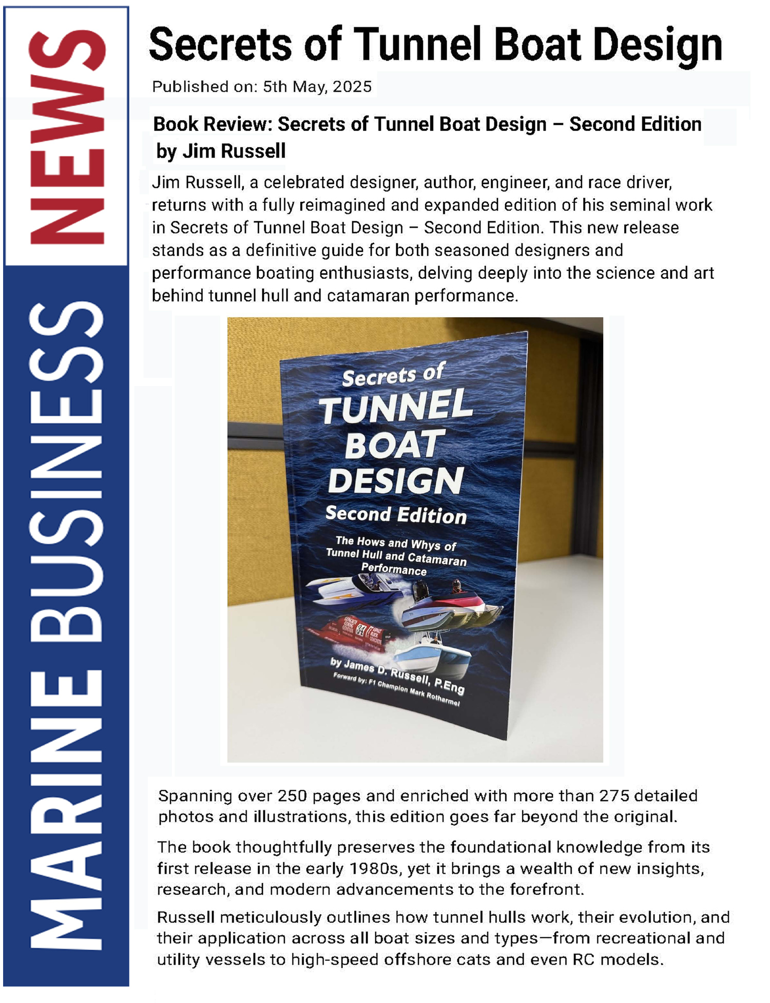 STBD-SE book Review by Marine Business News - May 2025