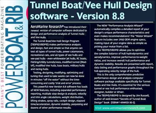 Tunnel Boat Design Program Version 8.8
